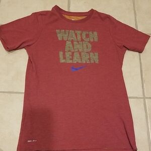 Nike Kids Red 'Watch and Learn' T-Shirt